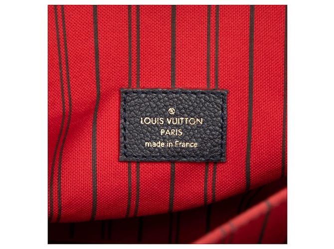 Borsa Louis Vuitton Monogram Empreinte Pochette Metis Blu - vista 5