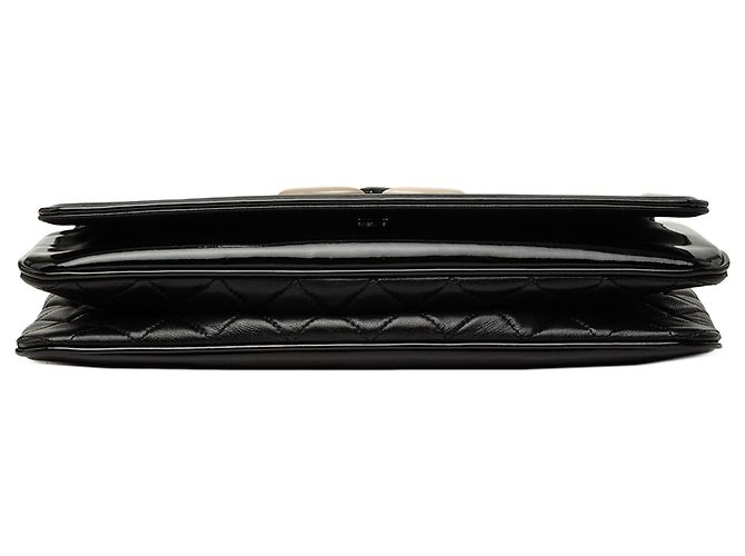Borsa a tracolla Chanel CC Patent Lipstick Ligne Flap Nera Nero - vista 3