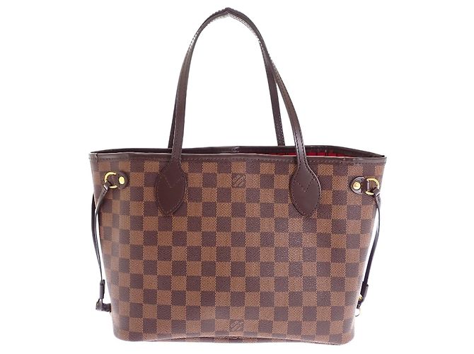 Borsa Tote Louis Vuitton Damier Ebene Neverfull PM Marrone - vista 2