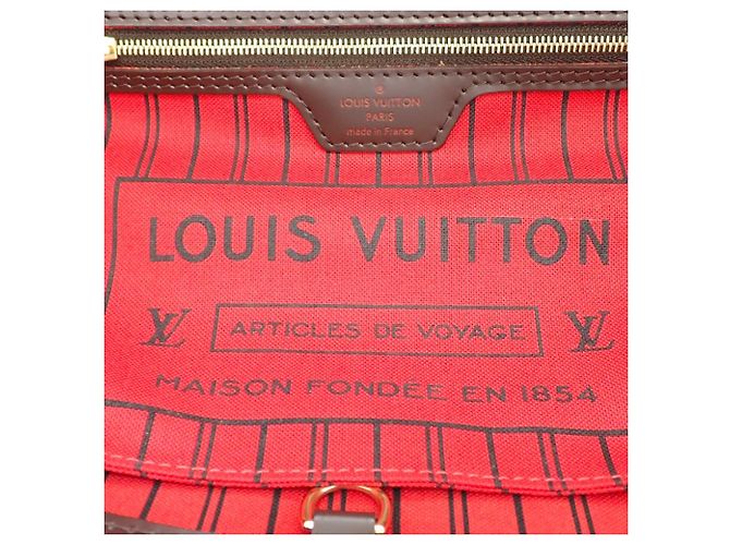 Borsa Tote Louis Vuitton Damier Ebene Neverfull PM Marrone - vista 5
