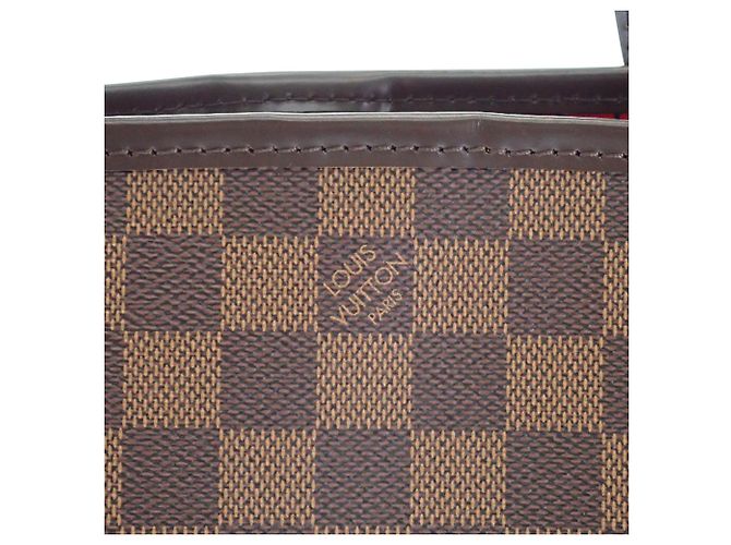 Borsa Tote Louis Vuitton Damier Ebene Neverfull PM Marrone - vista 9