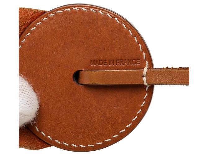Portachiavi ciondolo Paddock Flot Ribbon Hermès in vitello Hunter e pelle di agnello Milo marrone - vista 3