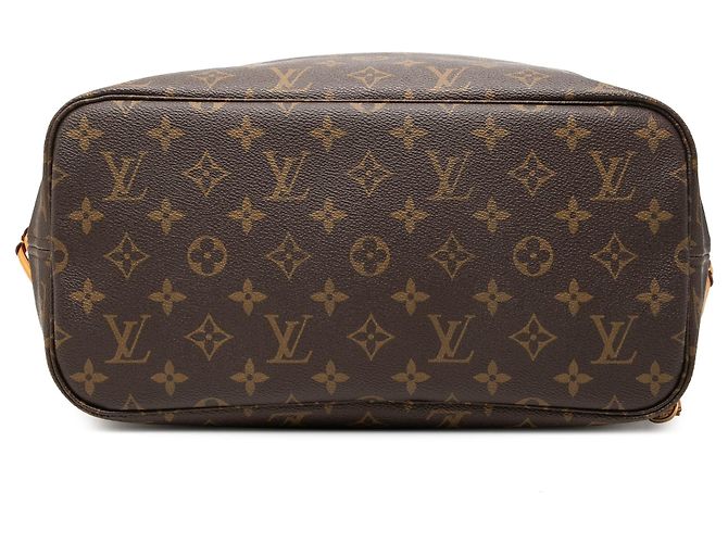 Borsa Tote Louis Vuitton Monogram Neverfull MM Marrone - vista 3