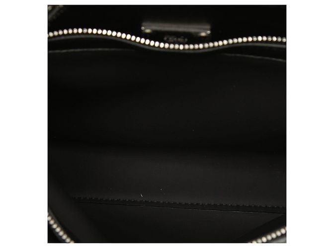 Borsa Mini Peekaboo Iconic Essential in pelle nera Fendi Nero - vista 4