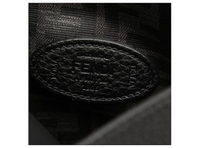 Borsa Mini Peekaboo Iconic Essential in pelle nera Fendi Nero - vista 5