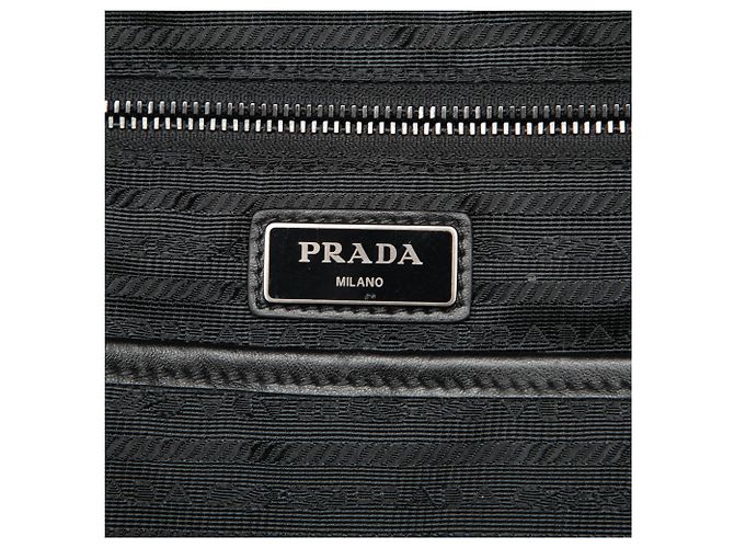Zaino Prada a righe in vitello spazzolato rosso - vista 5