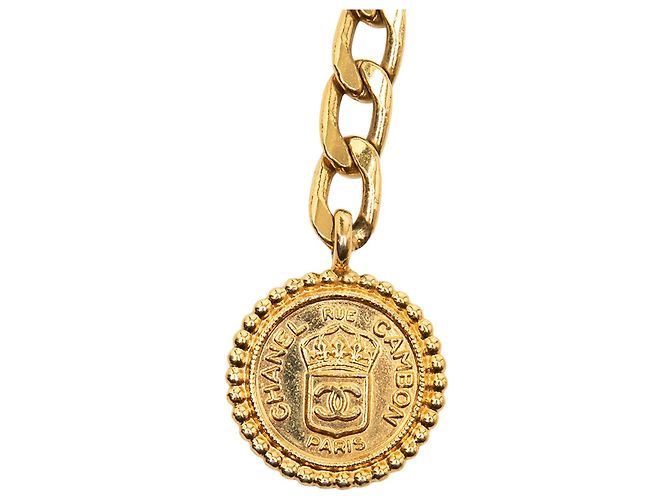 Chanel CC vergoldeter Kettengürtel mit 31 Rue Cambon Medaillon Golden - Ansicht 2