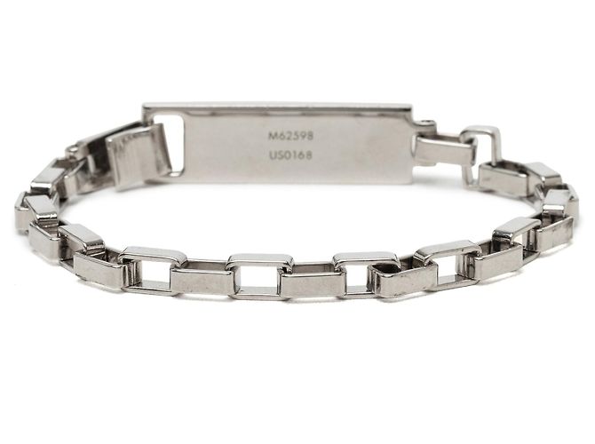 Bracciale a catena Louis Vuitton Damier Colors in smalto e ottone nero - vista 3