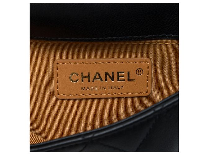 Bolso de hombro Chanel Small Quilted Lambskin Curved Flap Negro - vista 5