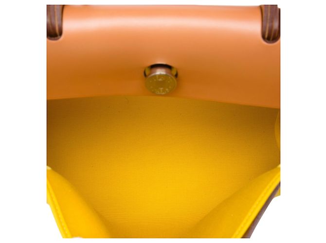 Borsa Satchel Hermès Toile Herbag Zip 31 Gialla Giallo - vista 4