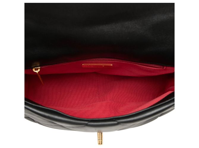 Borsa Chanel 19 Flap Medium in pelle di agnello nera Nero - vista 4