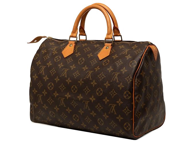 Borsa Boston Louis Vuitton Monogram Speedy 35 Marrone - vista 2