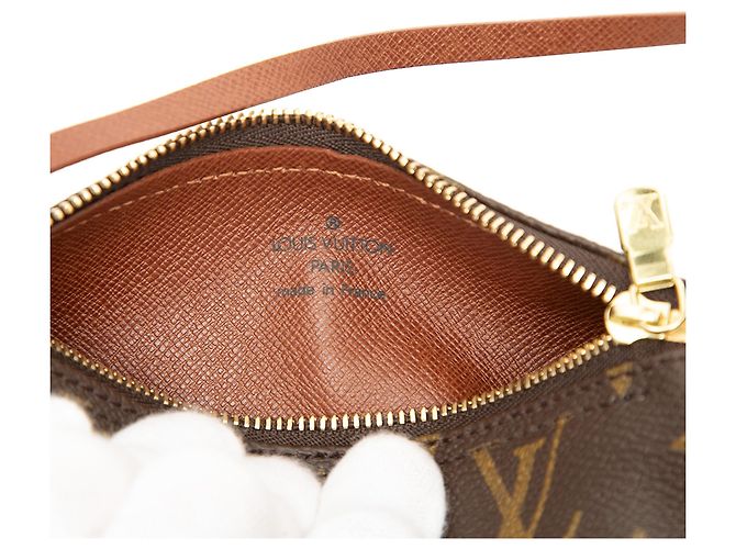 Louis Vuitton Monogram Papillon Pochette Handtasche Braun - Ansicht 5