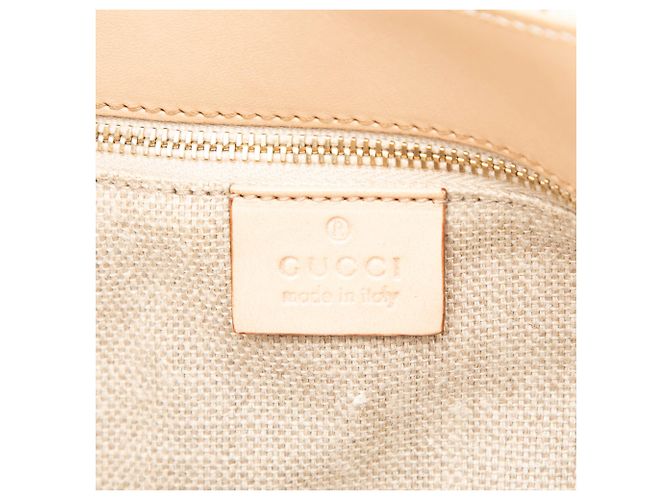 Bamboo Borsa Gucci Flora in tela bianca con bambù Bianco - vista 5
