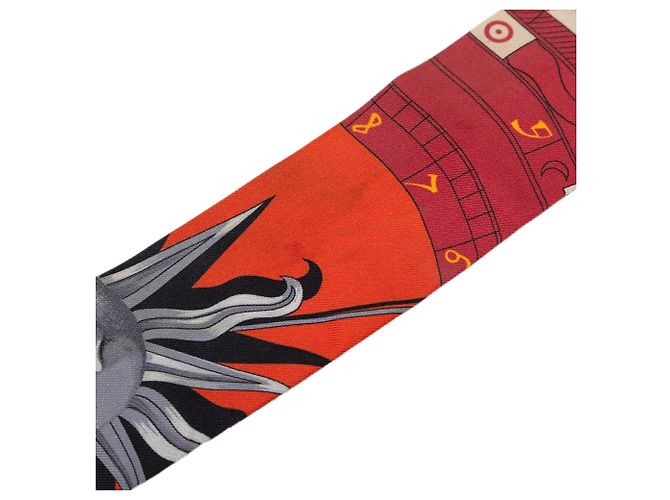 Lenço de seda Twilly Astrologie Hermès Laranja - vista 2