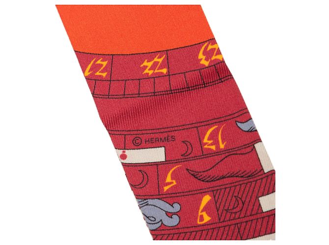 Lenço de seda Twilly Astrologie Hermès Laranja - vista 5