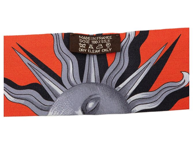 Lenço de seda Twilly Astrologie Hermès Laranja - vista 6
