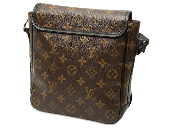 Borsa Crossbody Louis Vuitton Monogram Macassar Bass PM Marrone - vista 2