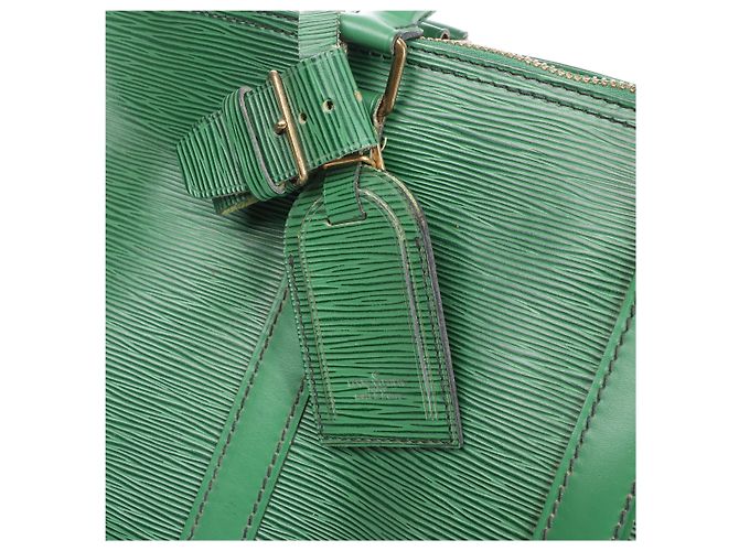 Borsa da viaggio Louis Vuitton Keepall 45 in pelle Epi Verde M42974 - vista 5