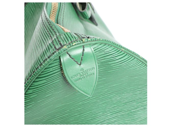 Borsa da viaggio Louis Vuitton Keepall 45 in pelle Epi Verde M42974 - vista 6