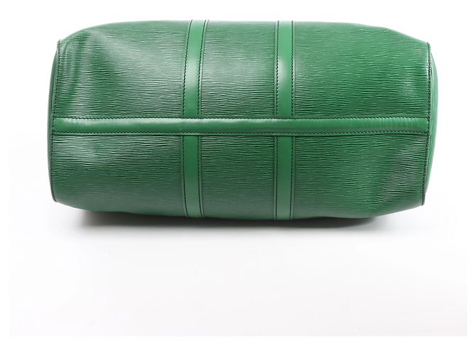 Borsa da viaggio Louis Vuitton Keepall 45 in pelle Epi Verde M42974 - vista 9