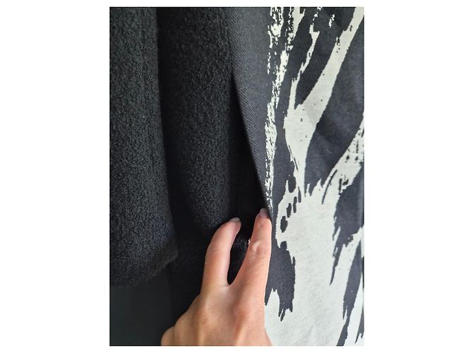 Abrigo largo Diane von Furstenberg con estampado abstracto Negro Gris - vista 5