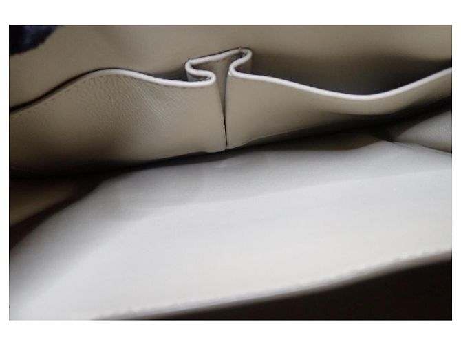 Céline Celine Box Borsa a Tracolla in Pelle Beige - vista 10