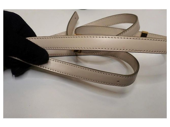 Céline Celine Box Borsa a Tracolla in Pelle Beige - vista 12