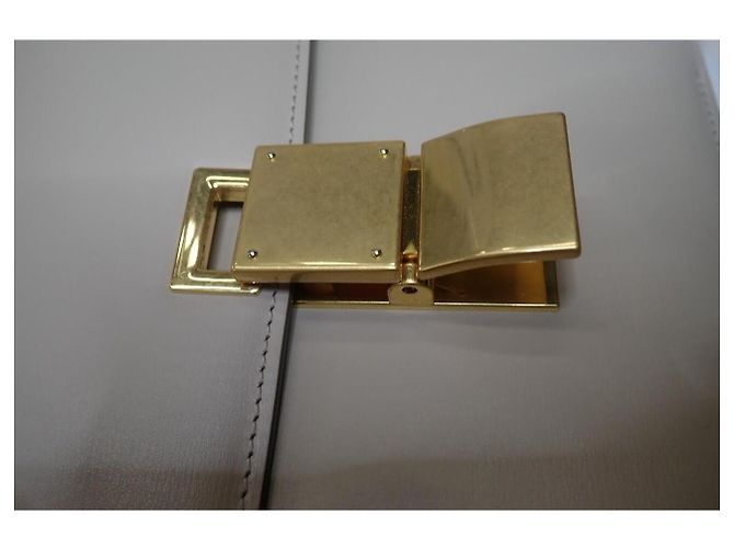 Céline Celine Box Borsa a Tracolla in Pelle Beige - vista 14