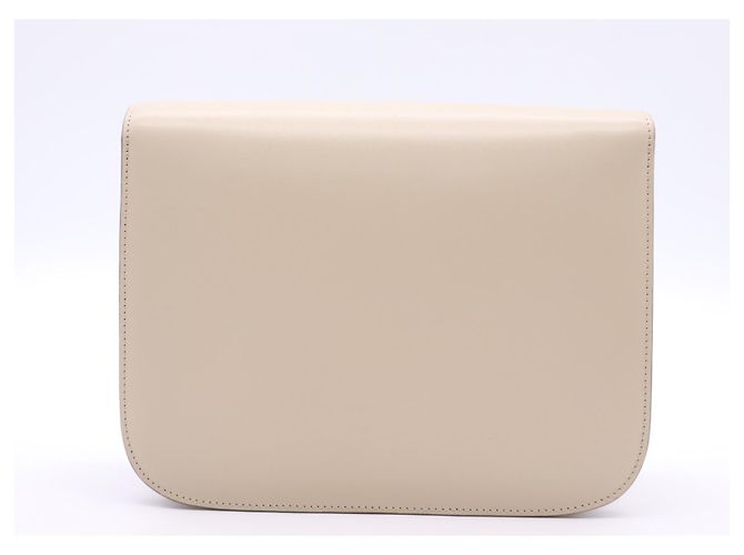 Céline Celine Box Borsa a Tracolla in Pelle Beige - vista 2