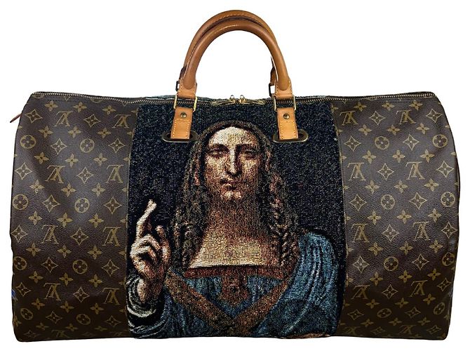 LOUIS VUITTON KEEPALL 60 - Salvator Mundi (Léonard de Vinci) Marrone Multicolore Monogramma - vista 2