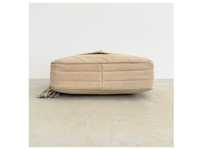 Chanel Chevron Tassel Camera Flap Bag (1994-1996) Beige - view 10