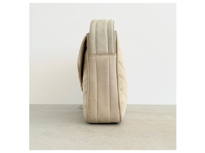 Chanel Chevron Tassel Camera Flap Bag (1994-1996) Beige - view 15