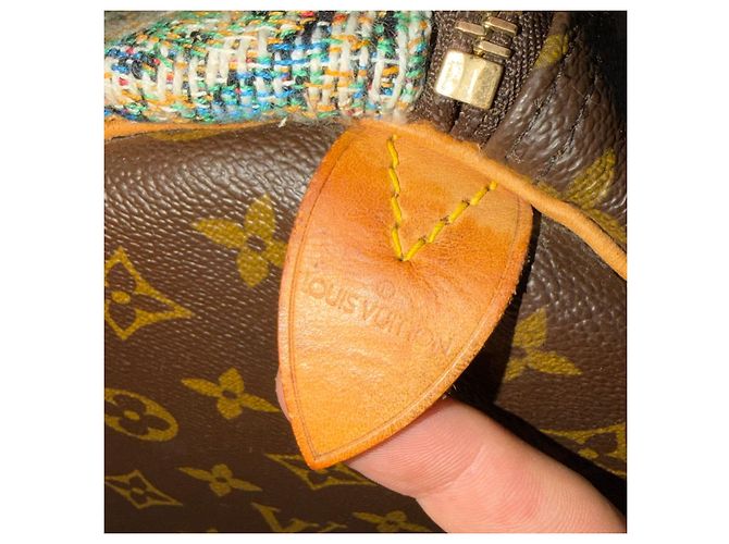 LOUIS VUITTON KEEPALL 60 - Starry Night Over the Rhône (Van Gogh) Marrone Blu Monogramma - vista 8