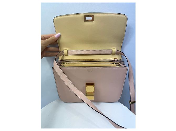 Céline Celine classic medium Box Bag rosa Pink Beige - Ansicht 9