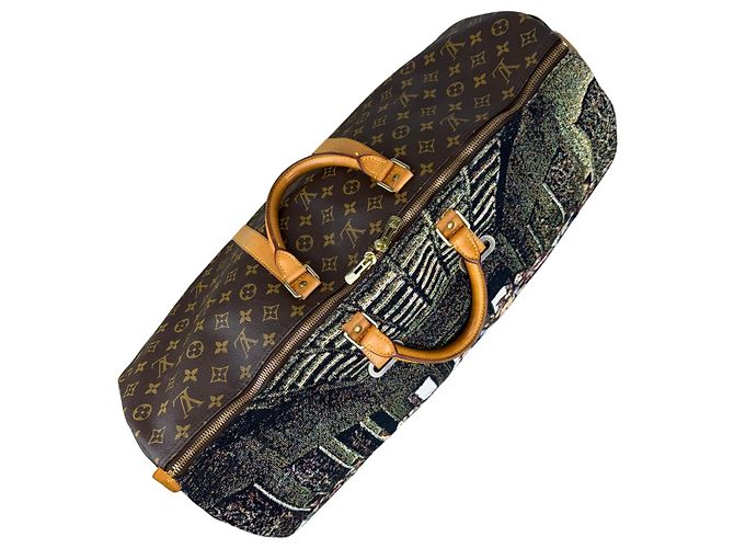 LOUIS VUITTON KEEPALL 60 - Das Letzte Abendmahl (Léonard de Vinci) Braun Mehrfarben - Ansicht 6