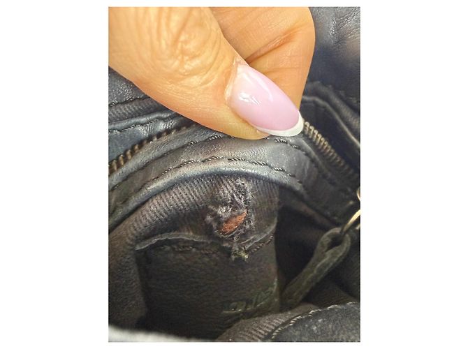Autre Marque Borsa a tracolla in pelle Diesel Black Gold con decorazioni Nero - vista 7