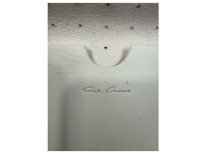 Clutch in pelle bianca Rick Owens Bianco - vista 5