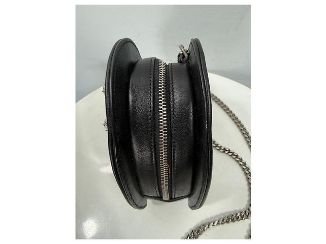 Autre Marque Borsa Saint Laurent in pelle nera a forma di cuore con stelle Nero - vista 3