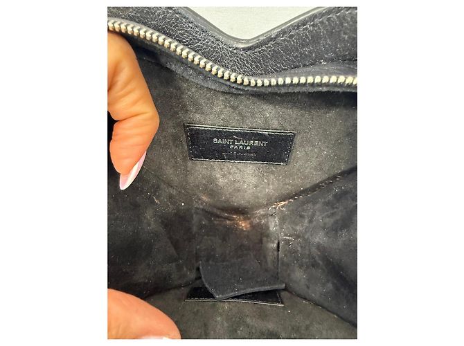 Autre Marque Borsa Saint Laurent in pelle nera a forma di cuore con stelle Nero - vista 6