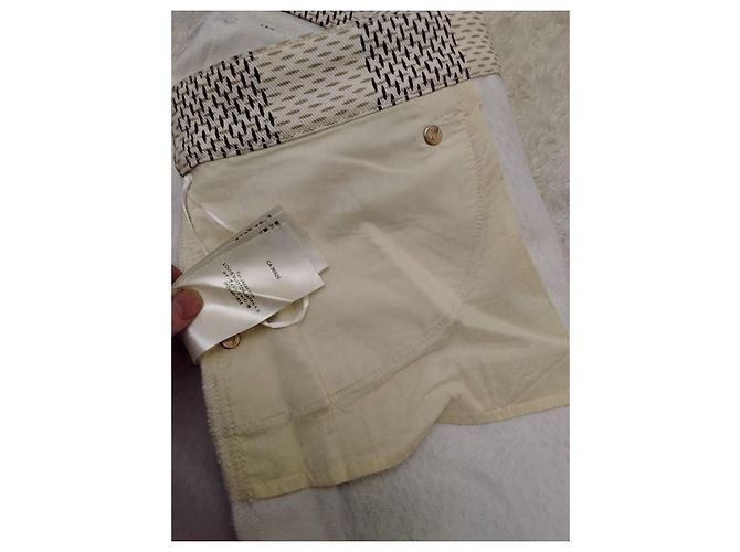 Minifalda de denim de algodón jacquard Damier Azur LOUIS VUITTON FR 40 NWT Blanco Damier ebene - vista 15