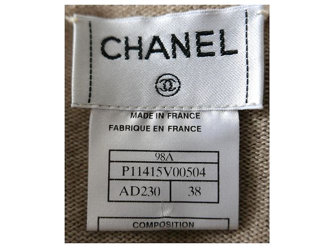 Chanel Suéter de cashmere e seda Outono 1998 Bege - vista 3