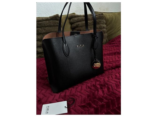 Borsa Tote Furla Vittoria M Nero - vista 3