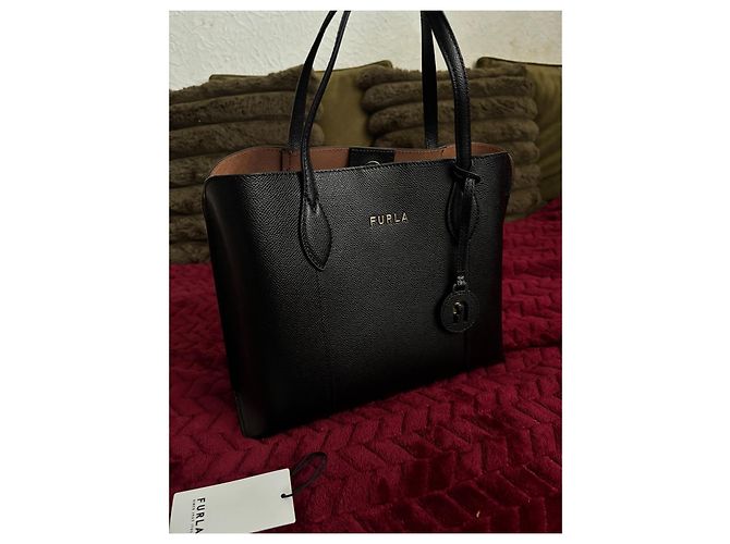 Borsa Tote Furla Vittoria M Nero - vista 4