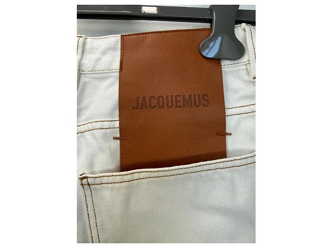 Jacquemus La Croisiere Vaqueros de talle alto y pierna ancha Blanco - vista 3