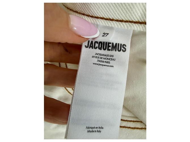 Jacquemus La Croisiere Vaqueros de talle alto y pierna ancha Blanco - vista 5