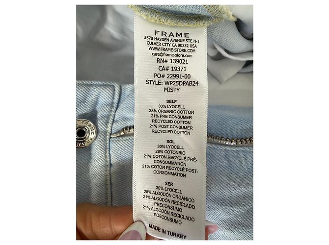 Autre Marque FRAME Misty Wide Leg Jeans Light Wash Blu chiaro - vista 4