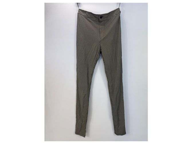 Autre Marque Pantalones de pata de gallo Saint Laurent Castaño Negro - vista 3