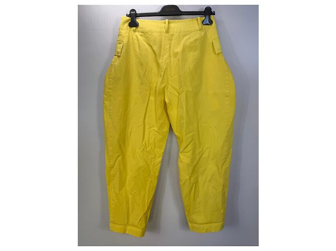Stella Mc Cartney Pantalones cargo de algodón amarillos Stella McCartney - vista 2