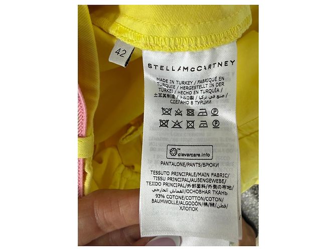 Stella Mc Cartney Pantalones cargo de algodón amarillos Stella McCartney - vista 3